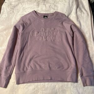The North Face Lavender Embroidered Logo Crewneck Sweatshirt